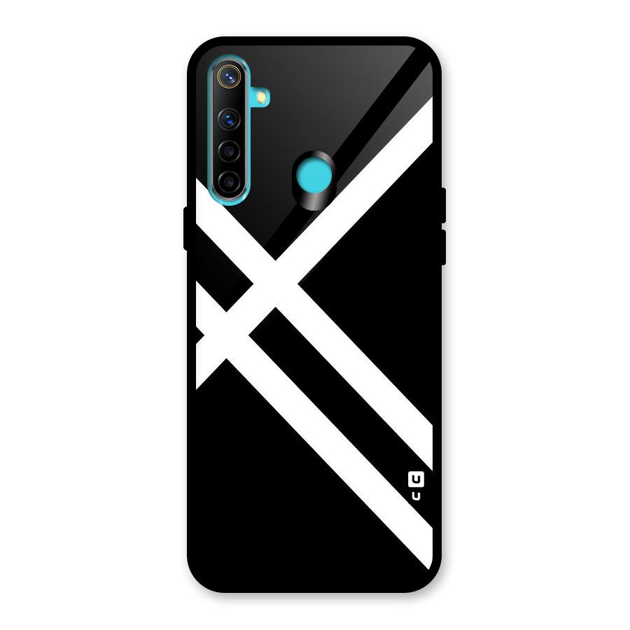 CrissCross Lines Glass Back Case for Realme 5