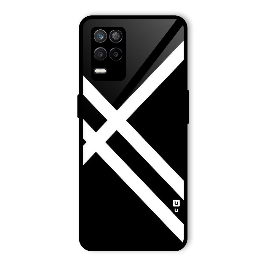 CrissCross Lines Glass Back Case for Realme 8s 5G