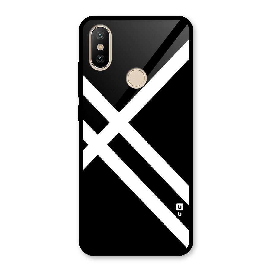 CrissCross Lines Glass Back Case for Redmi A2