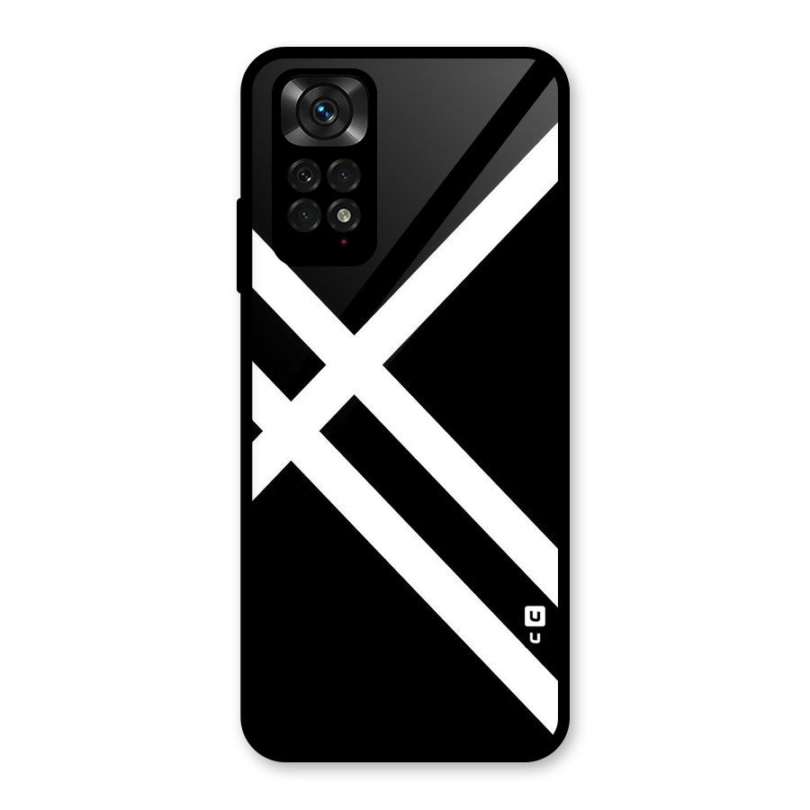 CrissCross Lines Glass Back Case for Redmi Note 11S