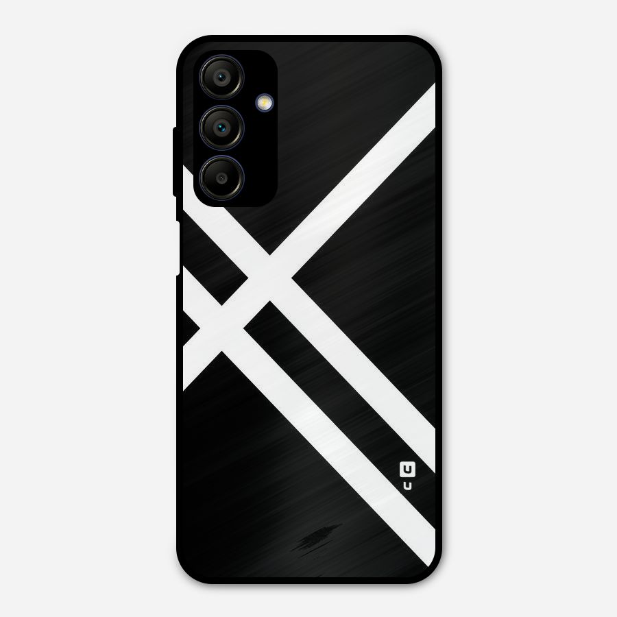 CrissCross Lines Metal Back Case for Galaxy A15 5G