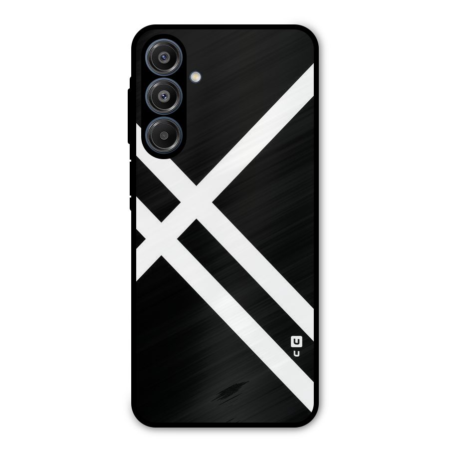 CrissCross Lines Metal Back Case for Galaxy A16 5G