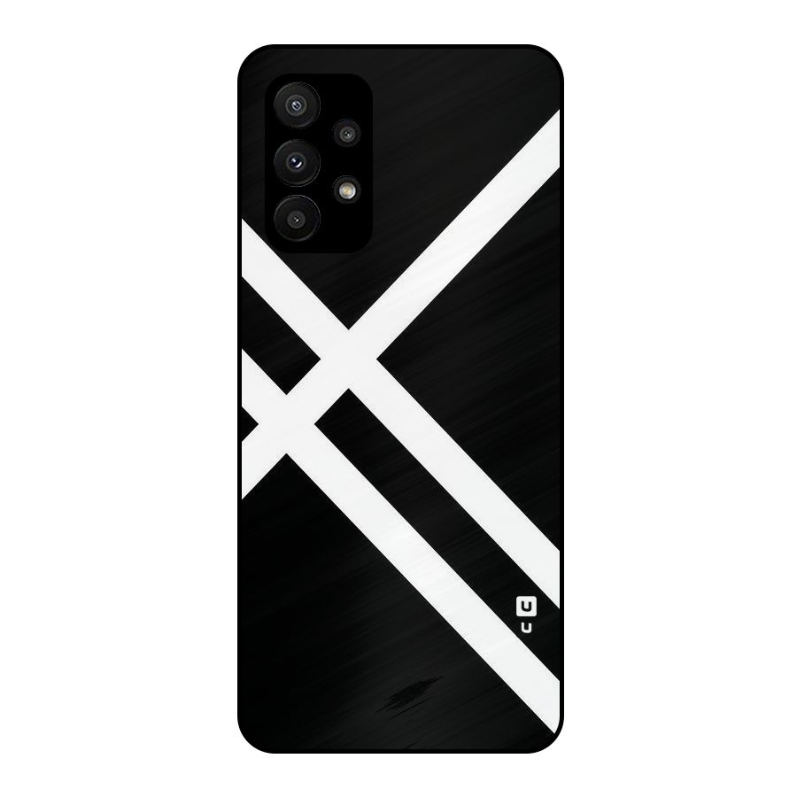 CrissCross Lines Metal Back Case for Galaxy A23