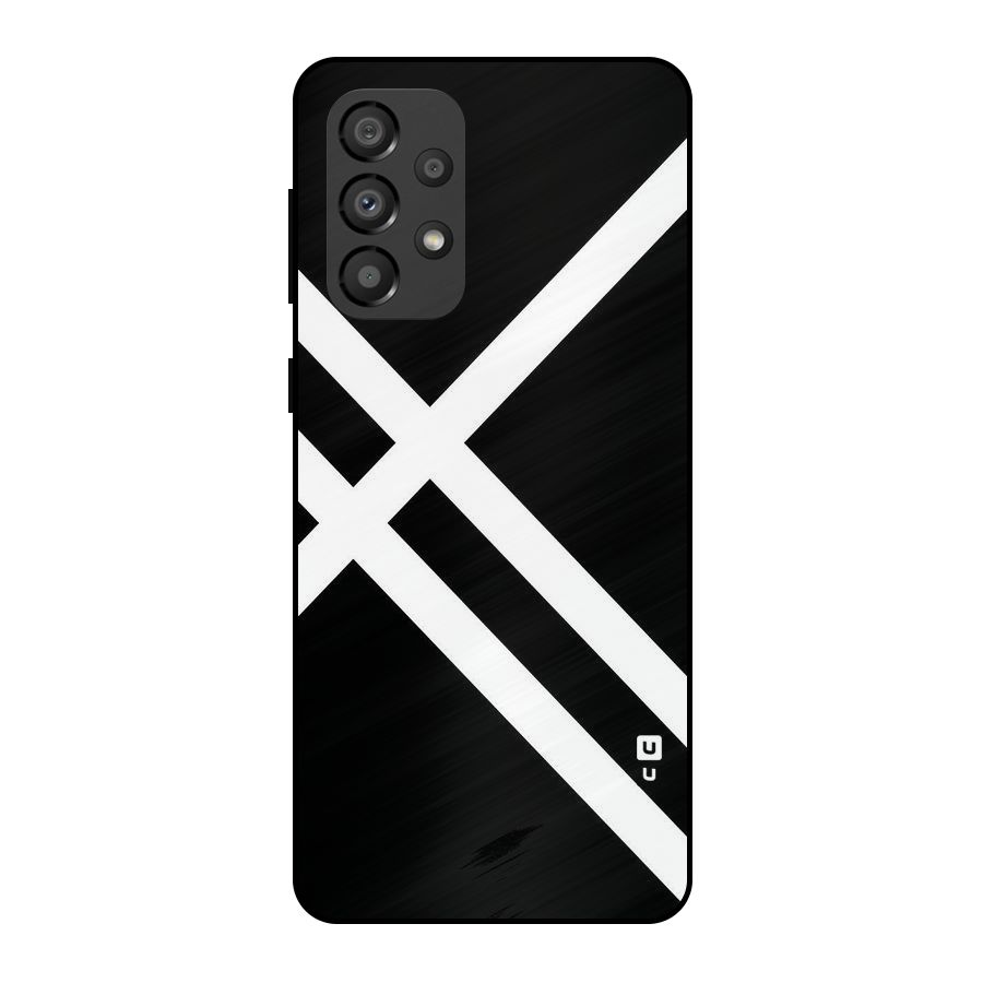 CrissCross Lines Metal Back Case for Galaxy A33 5G