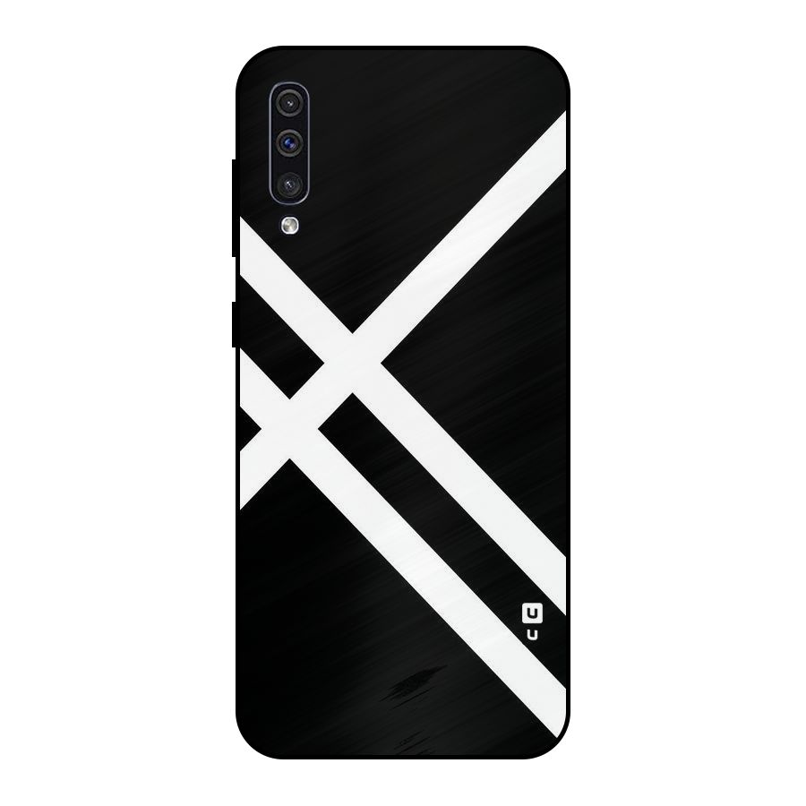 CrissCross Lines Metal Back Case for Galaxy A50