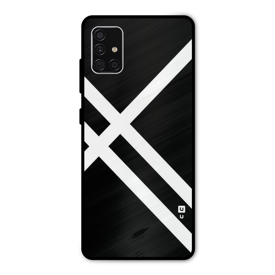 CrissCross Lines Metal Back Case for Galaxy A51