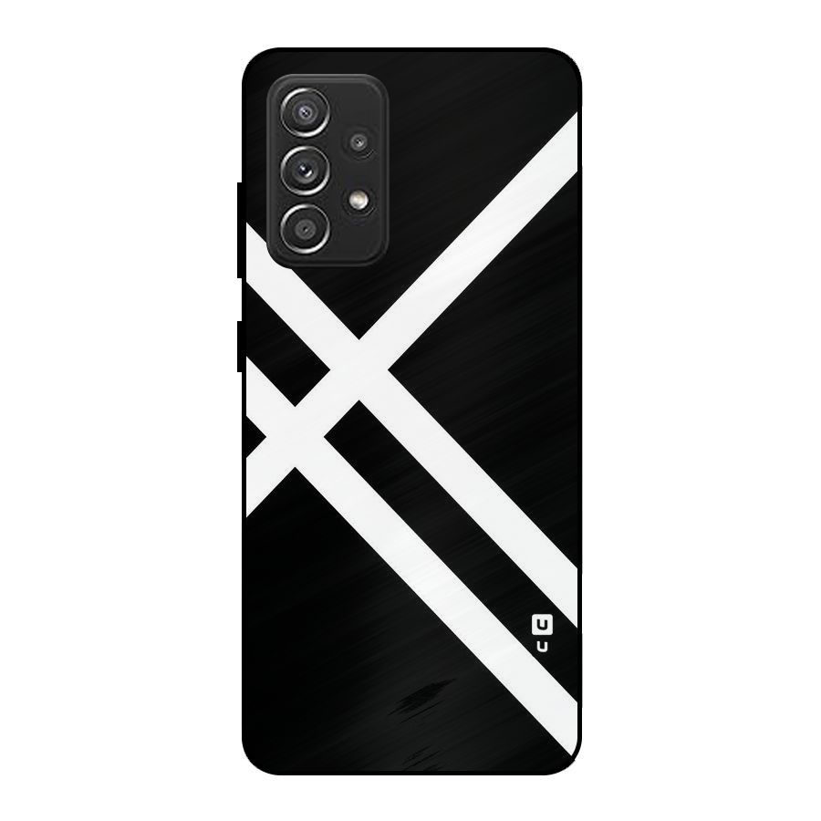 CrissCross Lines Metal Back Case for Galaxy A52