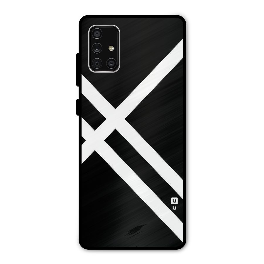 CrissCross Lines Metal Back Case for Galaxy A71