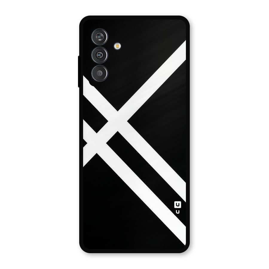 CrissCross Lines Metal Back Case for Galaxy F13