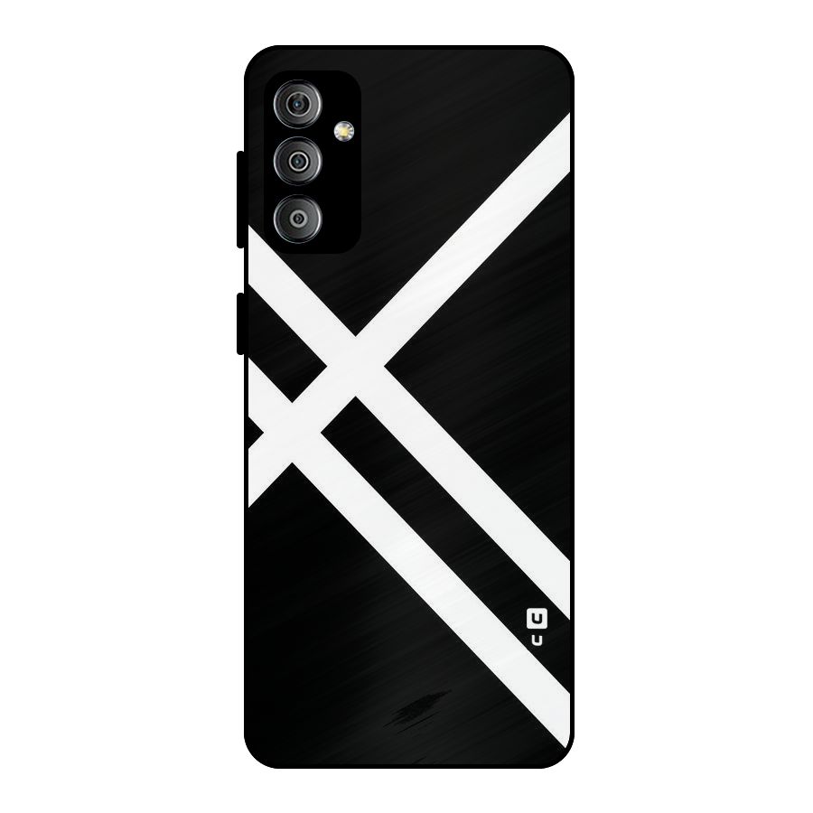 CrissCross Lines Metal Back Case for Galaxy F23