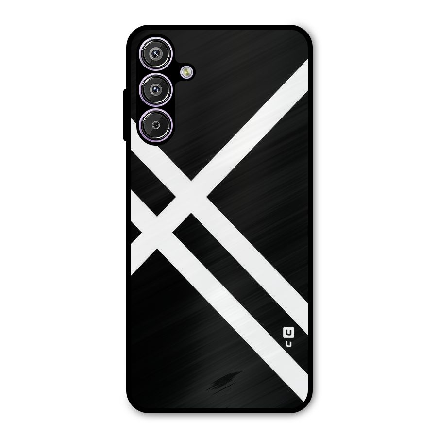 CrissCross Lines Metal Back Case for Galaxy M15