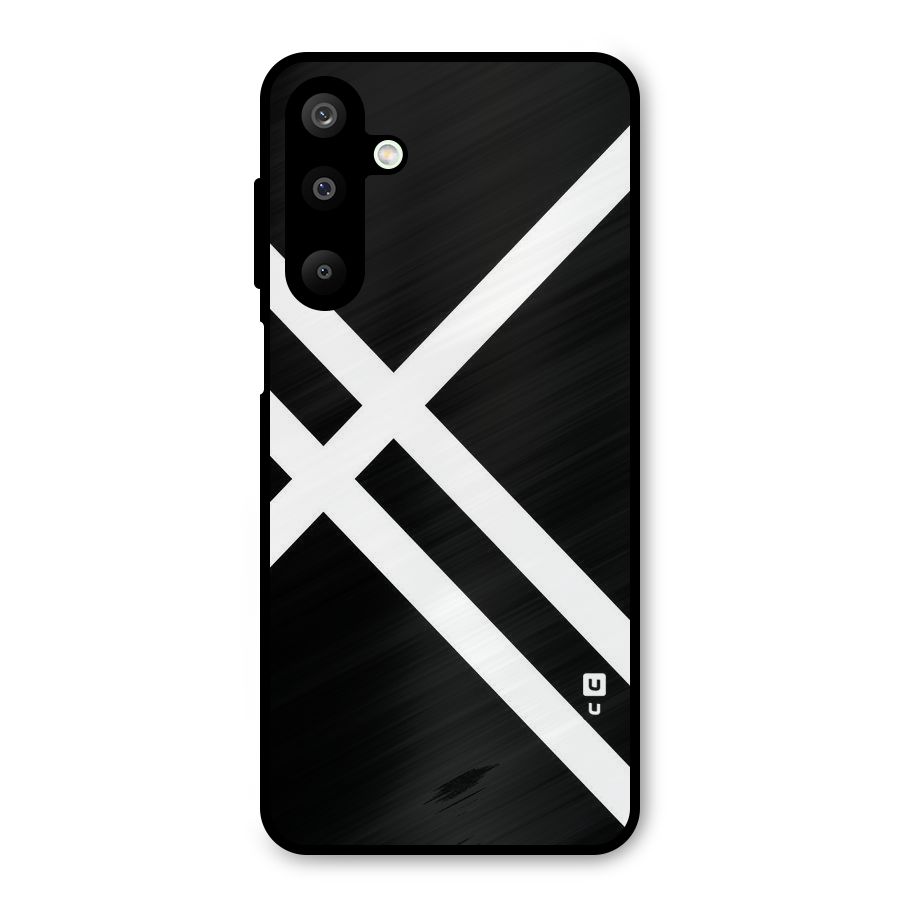 CrissCross Lines Metal Back Case for Galaxy M16