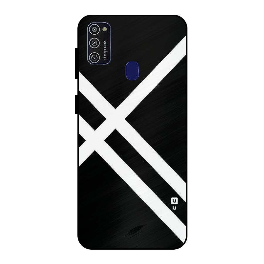 CrissCross Lines Metal Back Case for Galaxy M30s