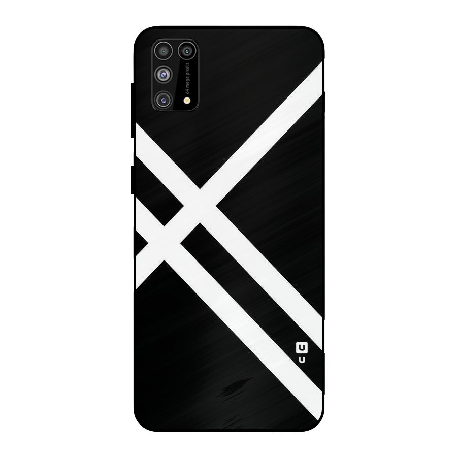 CrissCross Lines Metal Back Case for Galaxy M31