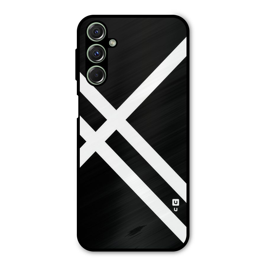 CrissCross Lines Metal Back Case for Galaxy M34