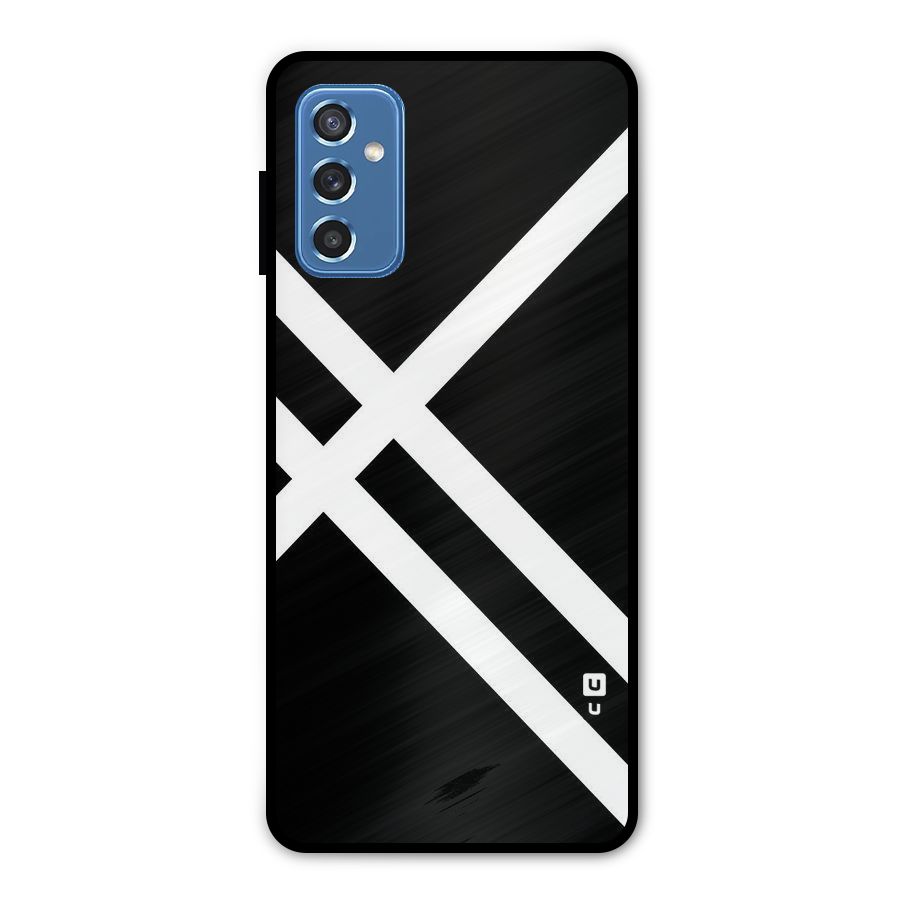 CrissCross Lines Metal Back Case for Galaxy M52 5G