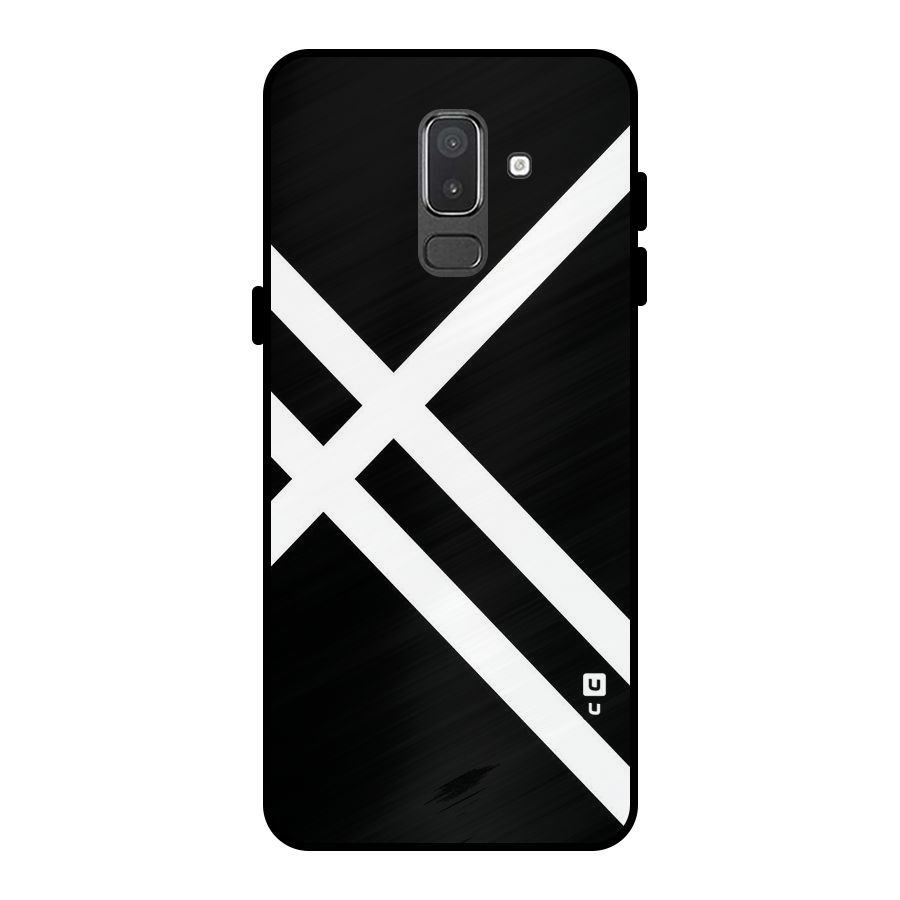 CrissCross Lines Metal Back Case for Galaxy On8 (2018)