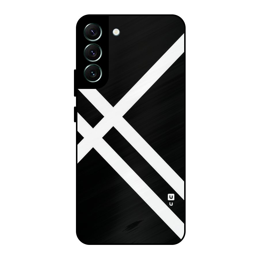 CrissCross Lines Metal Back Case for Galaxy S22 Plus 5G