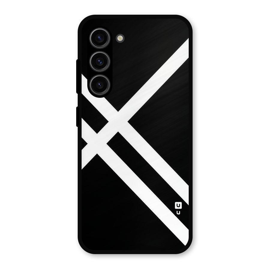 CrissCross Lines Metal Back Case for Galaxy S23