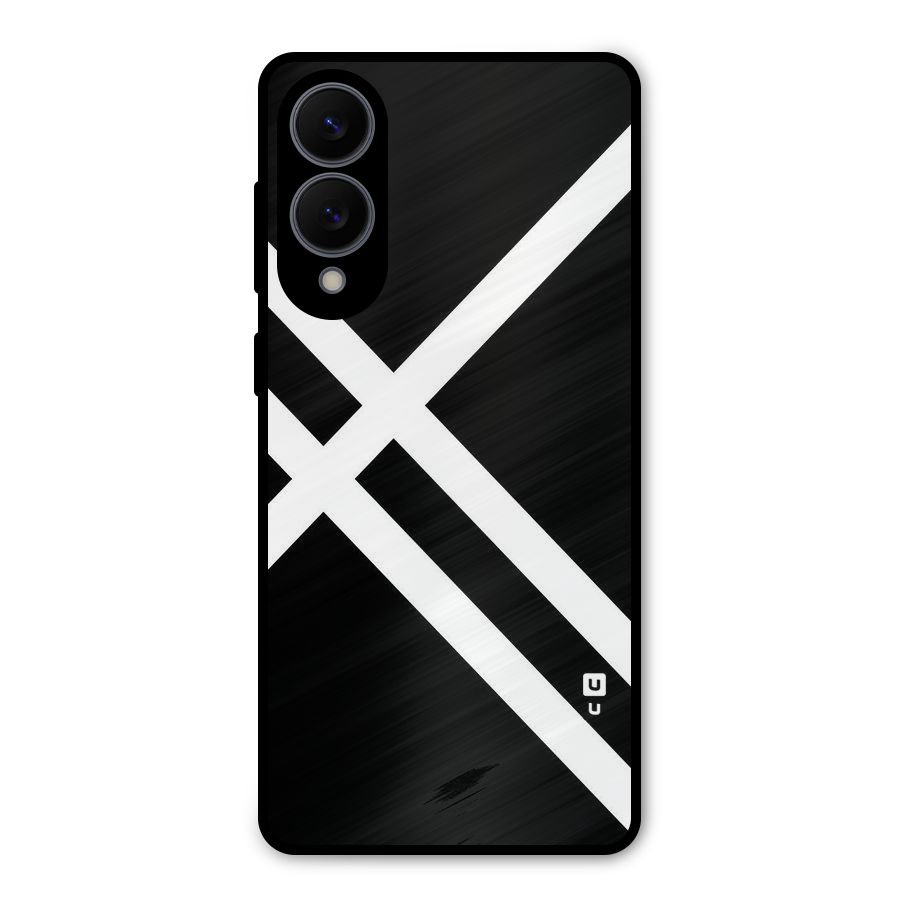 CrissCross Lines Metal Back Case for Galaxy S25 Edge