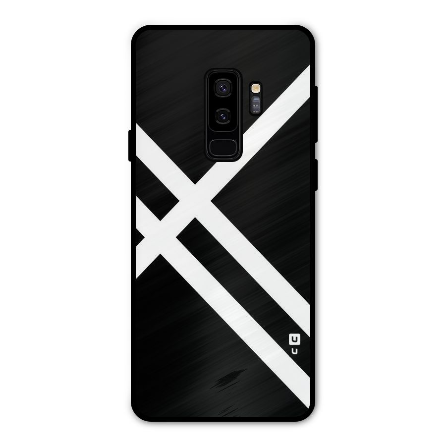 CrissCross Lines Metal Back Case for Galaxy S9 Plus