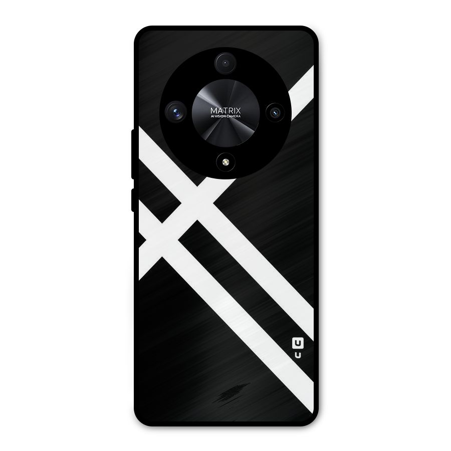 CrissCross Lines Metal Back Case for Honor X9b