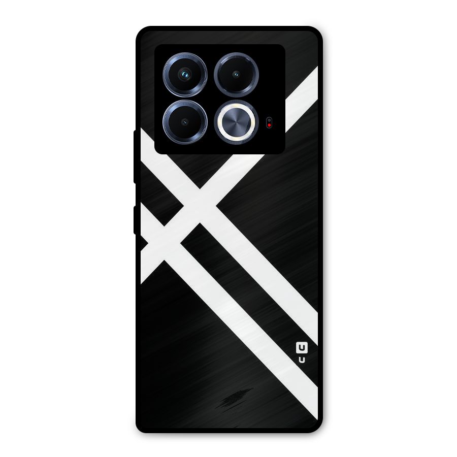 CrissCross Lines Metal Back Case for Infinix Note 40 5G
