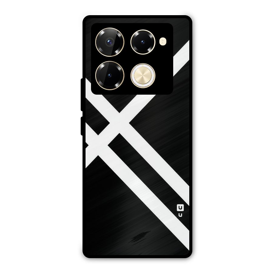 CrissCross Lines Metal Back Case for Infinix Note 40 Pro Plus
