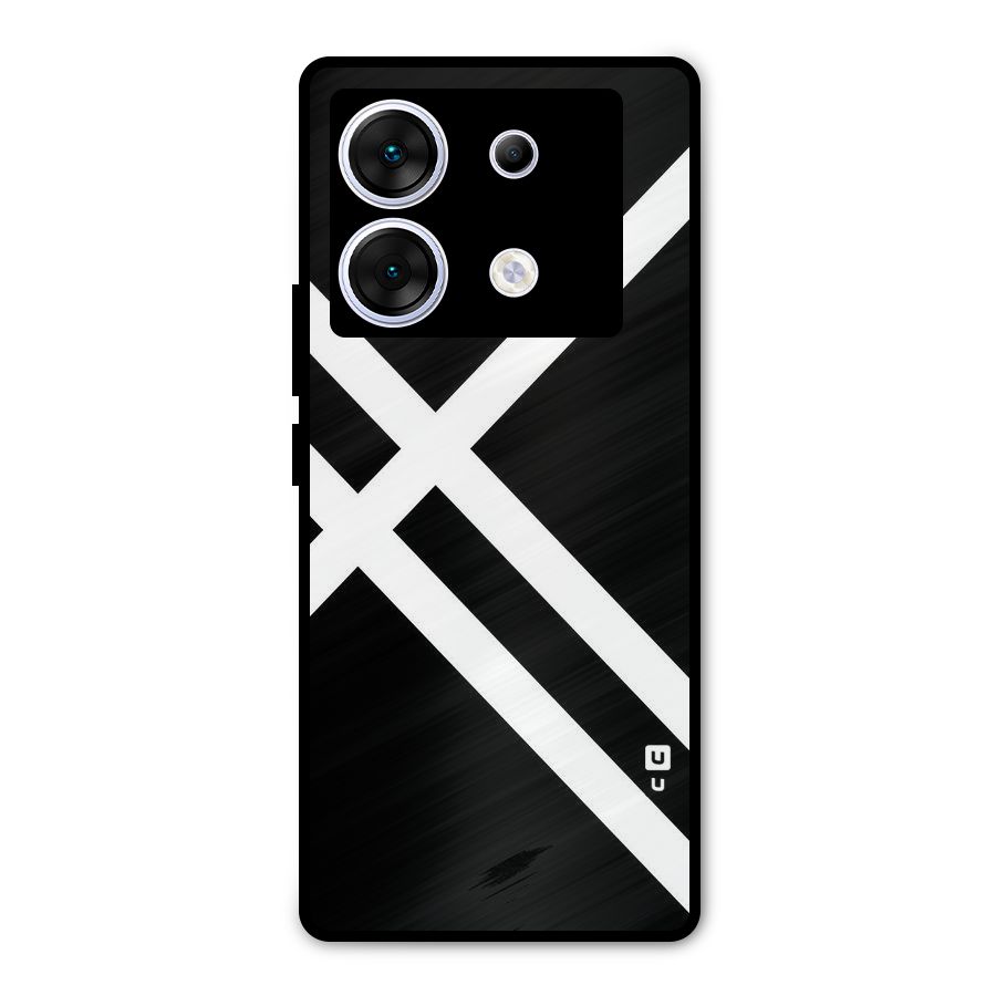 CrissCross Lines Metal Back Case for Infinix Zero 30 5G