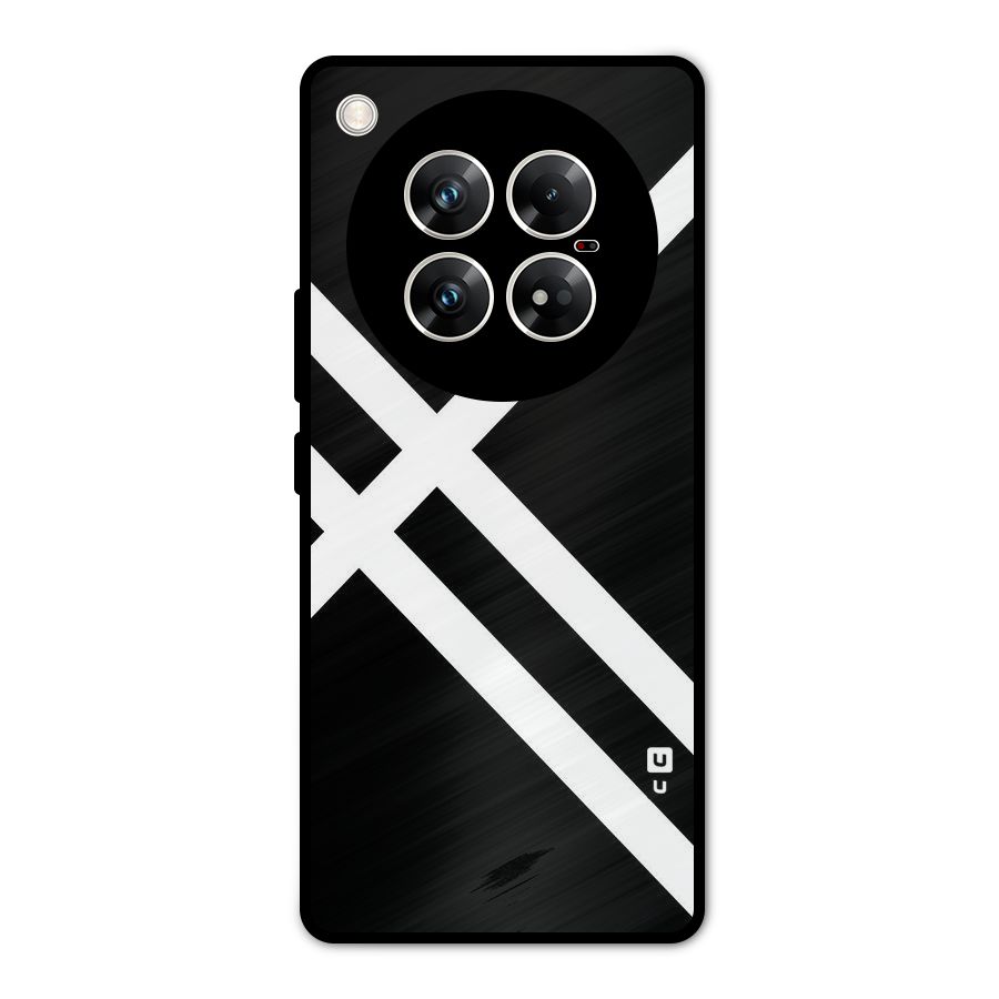CrissCross Lines Metal Back Case for Infinix Zero 40 5G