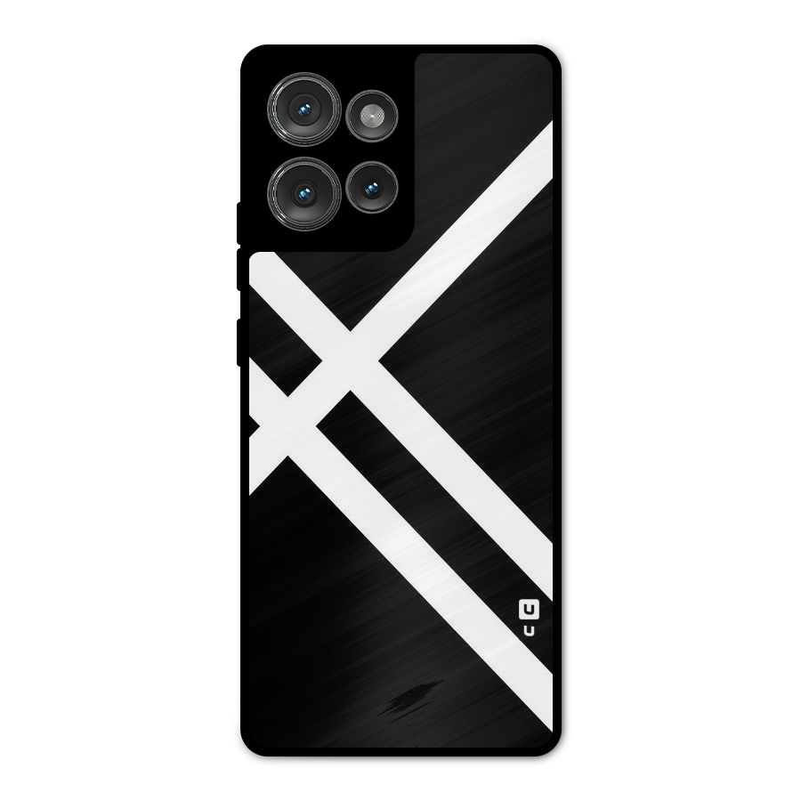 CrissCross Lines Metal Back Case for Motorola Edge 50