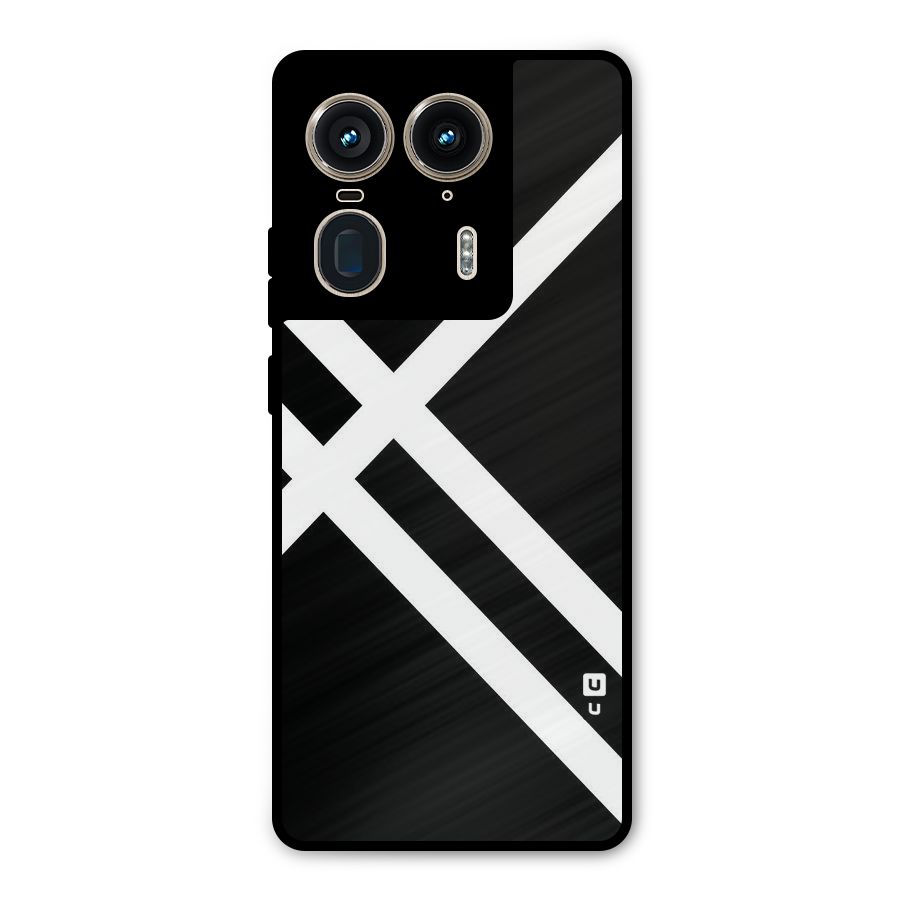 CrissCross Lines Metal Back Case for Motorola Edge 50 Ultra