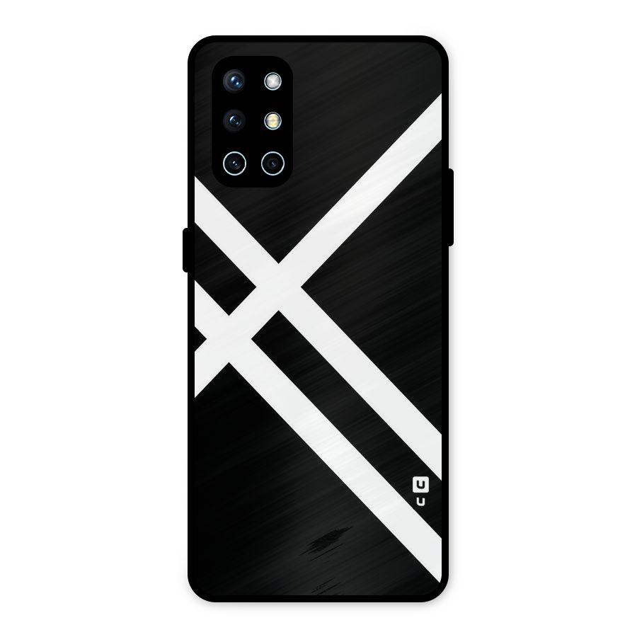 CrissCross Lines Metal Back Case for OnePlus 9R