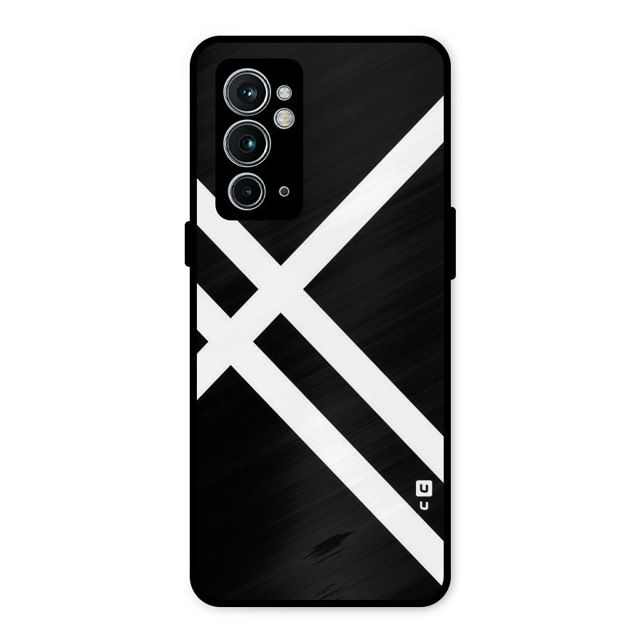 CrissCross Lines Metal Back Case for OnePlus 9RT 5G