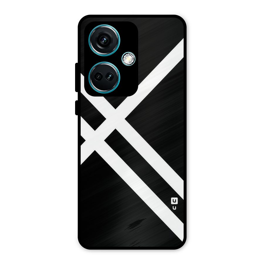 CrissCross Lines Metal Back Case for OnePlus Nord CE 3 5G