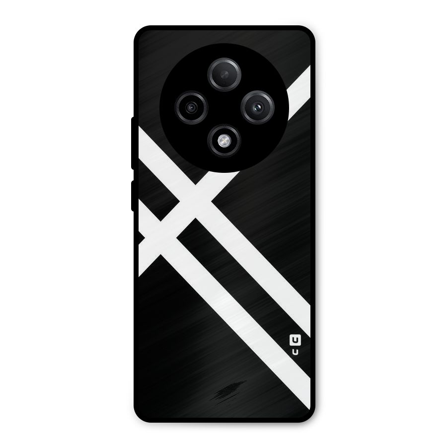 CrissCross Lines Metal Back Case for Oppo F27 Pro Plus
