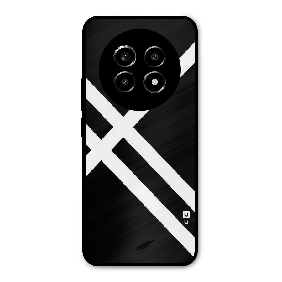 CrissCross Lines Metal Back Case for Realme 14 Pro Lite