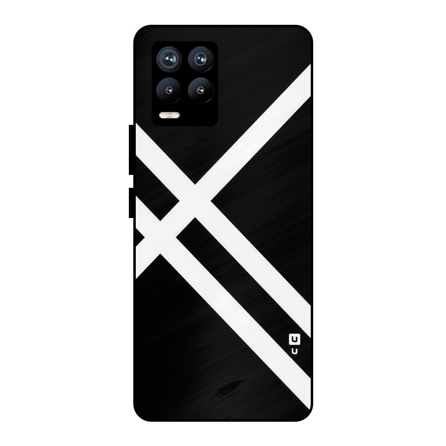 CrissCross Lines Metal Back Case for Realme 8 Pro