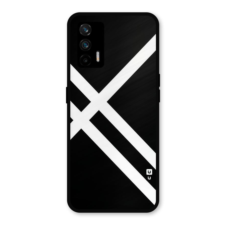 CrissCross Lines Metal Back Case for Realme GT 5G