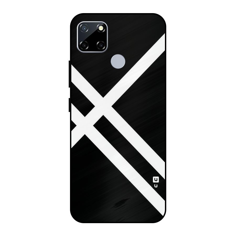 CrissCross Lines Metal Back Case for Realme Narzo 20