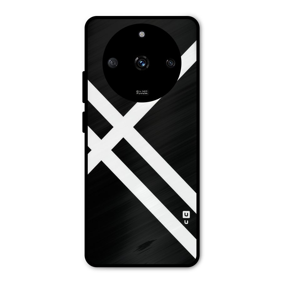CrissCross Lines Metal Back Case for Realme Narzo 60 5G