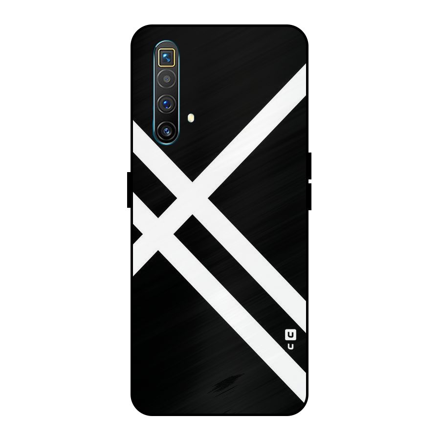 CrissCross Lines Metal Back Case for Realme X3 SuperZoom