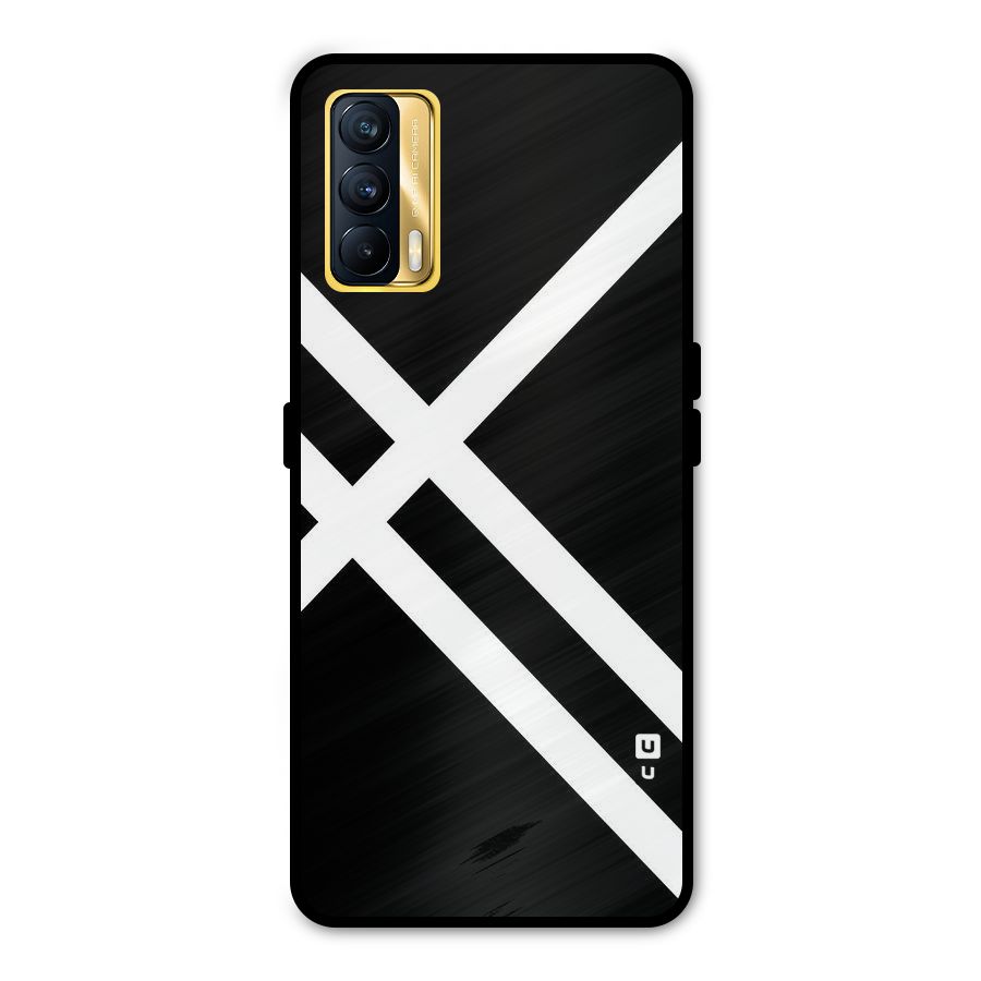 CrissCross Lines Metal Back Case for Realme X7