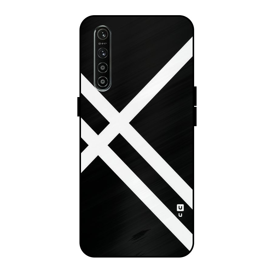 CrissCross Lines Metal Back Case for Realme XT