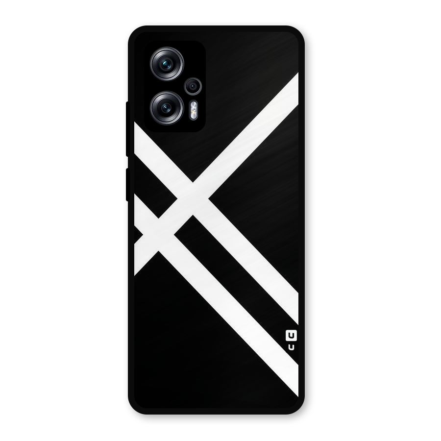 CrissCross Lines Metal Back Case for Redmi K50i