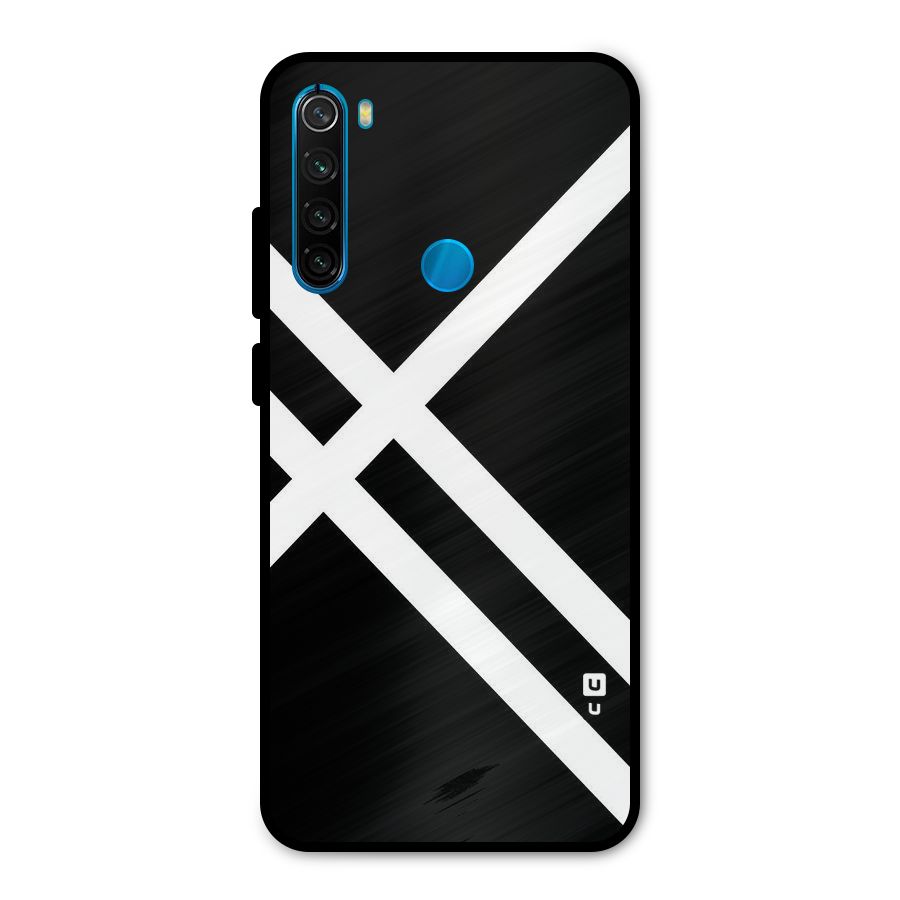 CrissCross Lines Metal Back Case for Redmi Note 8