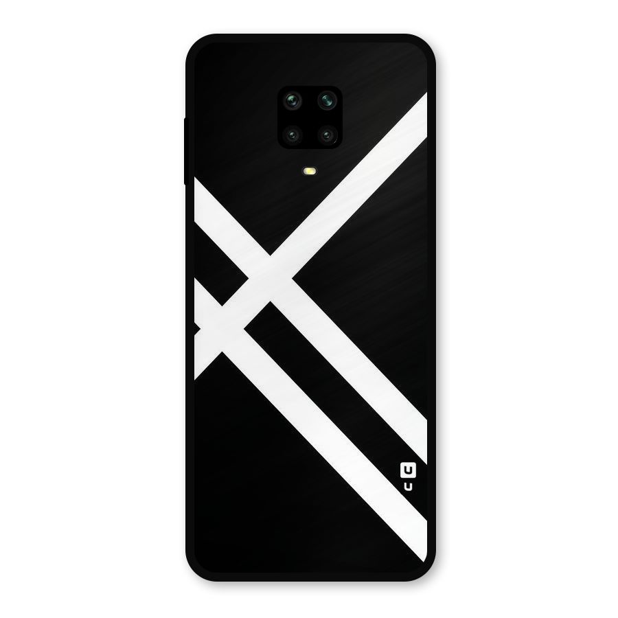 CrissCross Lines Metal Back Case for Redmi Note 9 Pro