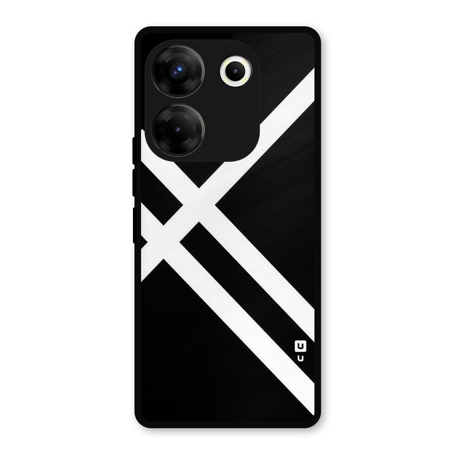 CrissCross Lines Metal Back Case for Tecno Camon 20