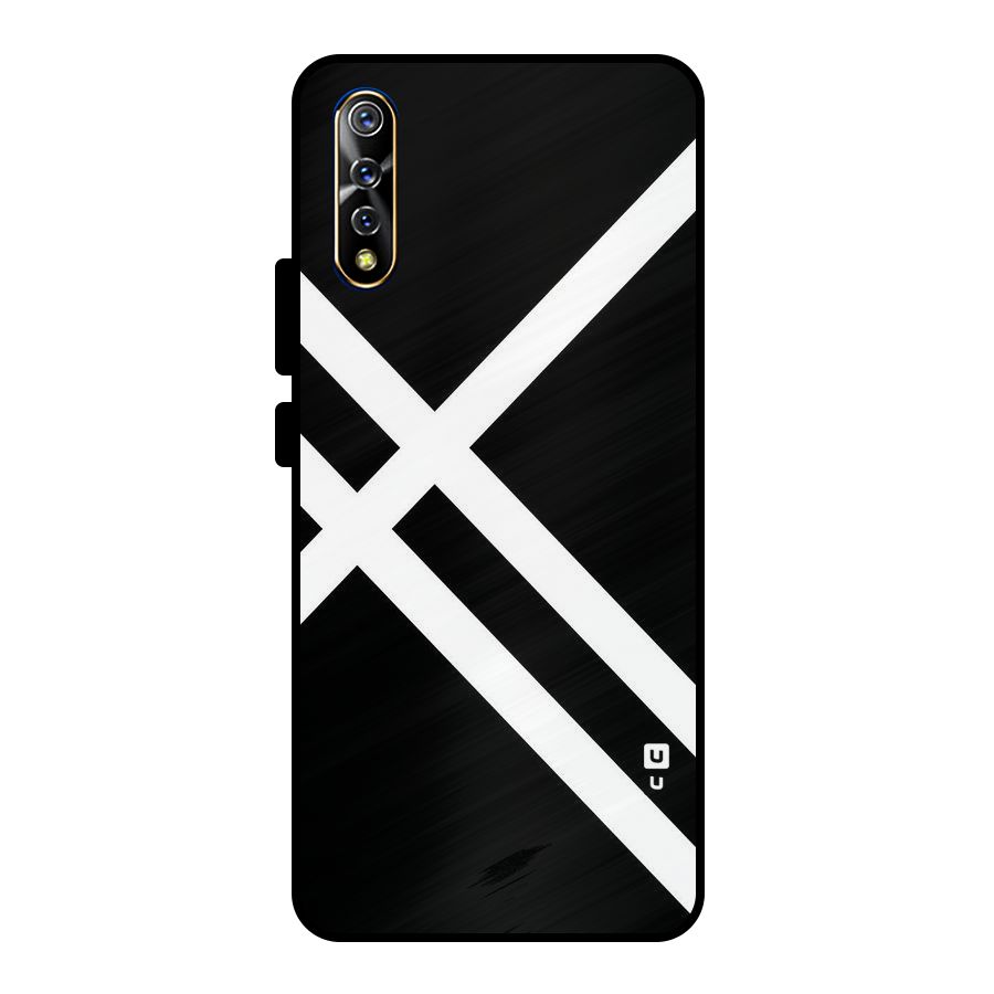 CrissCross Lines Metal Back Case for Vivo S1