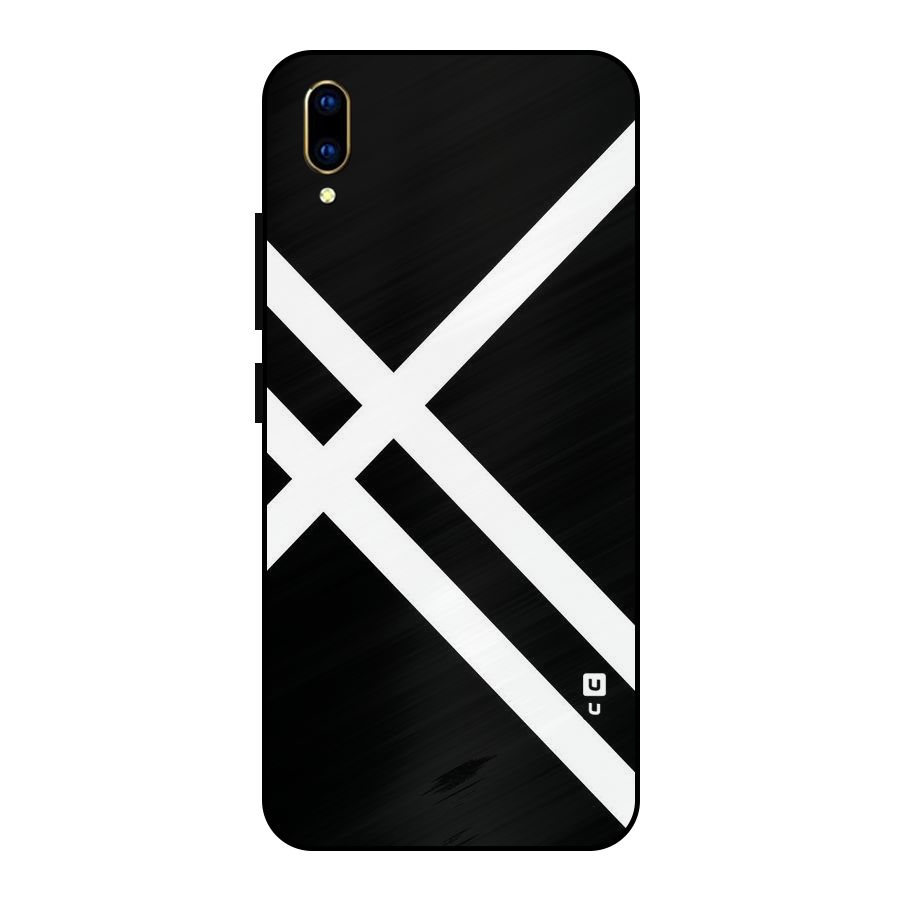 CrissCross Lines Metal Back Case for Vivo V11 Pro